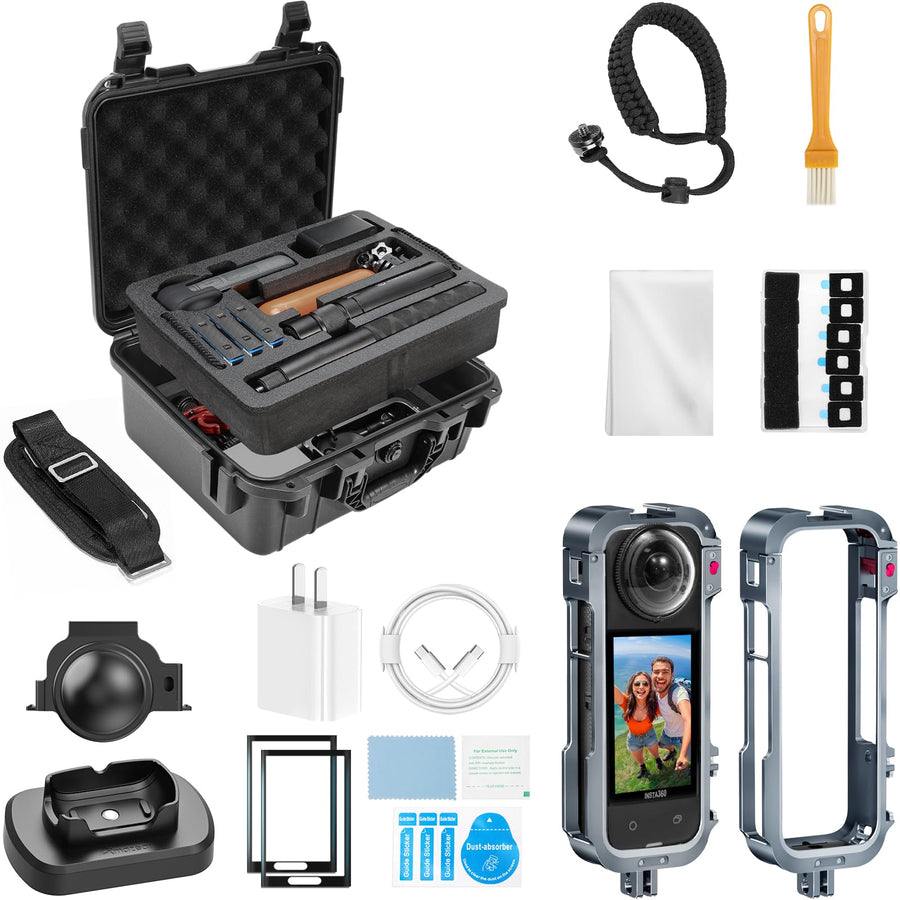 Professional Hard Case Premium Accessories Kit for Insta360 X4
