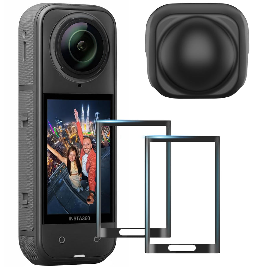 Amazear Screen Protector and Silicone Lens Cover Kit for Insta360 X5 / X4