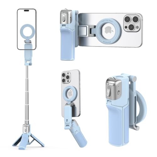 Amazear Phone Camera Grip with Selfie Stick and Tripod - Blue - product image