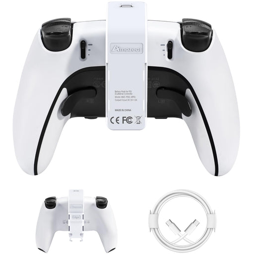 Amazear Controller Battery Pack for PS5 DualSense - White - product image