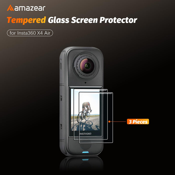 Amazear Tempered Glass Screen Protector for Insta360 X4 Air - 3 Pack - detail 2