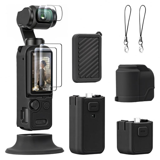 Amazear Silicone Case for DJI Osmo Pocket 4 - Black - product image
