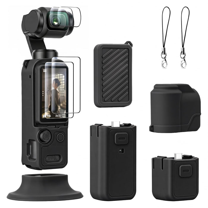 Amazear Silicone Case for DJI Osmo Pocket 4 - Black - product image
