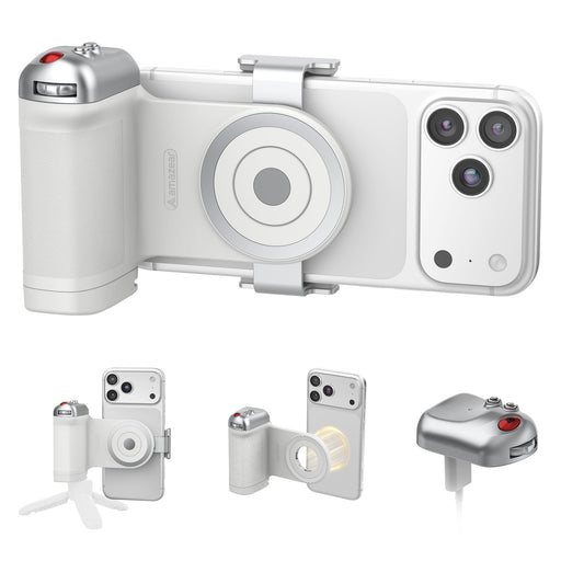 Amazear Phone Camera Grip with Detachable Clamp - White - product image