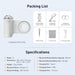 Amazear Phone Camera Grip, Detachable Clamp and Fill Light Set - White - detail 9