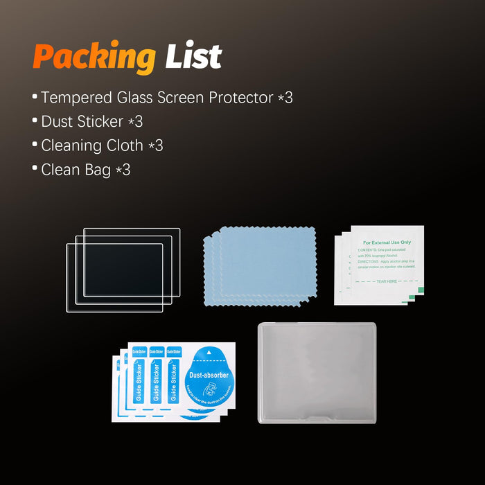 Amazear Tempered Glass Screen Protector for Insta360 X4 Air - 3 Pack - detail 8