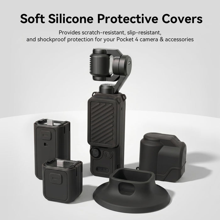 Amazear Silicone Case for DJI Osmo Pocket 4 - Black - detail 9