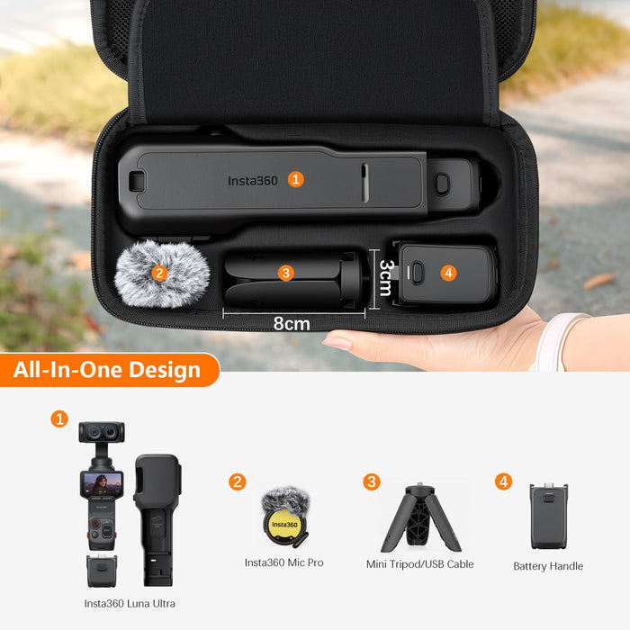 Amazear Carrying Case for Insta360 Luna Ultra / Pro - Black - detail 3
