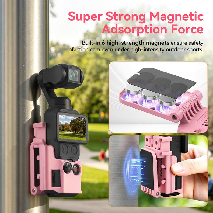 Amazear Magnetic Mount for DJI Osmo Pocket 3 - Pink - detail 3