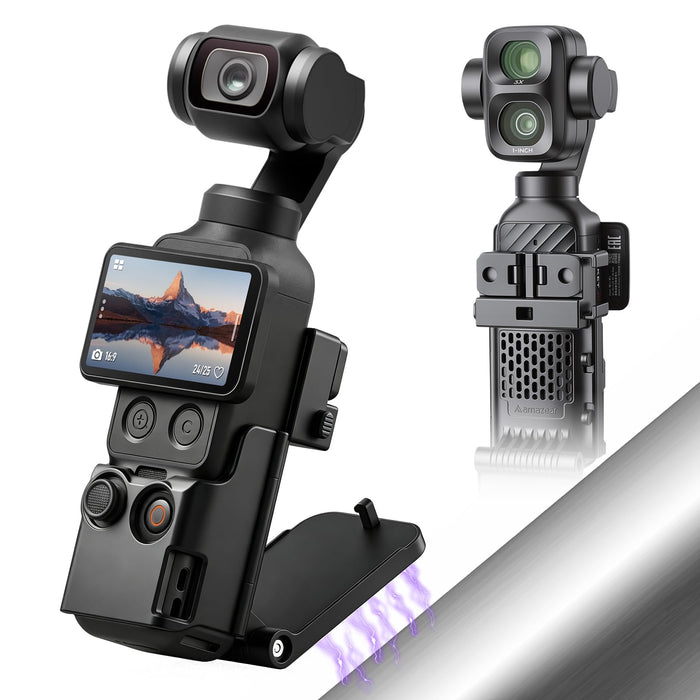 Amazear Magnetic Mount Stand for DJI Osmo Pocket 4P/4/3/Xtra Muse - Black - product image