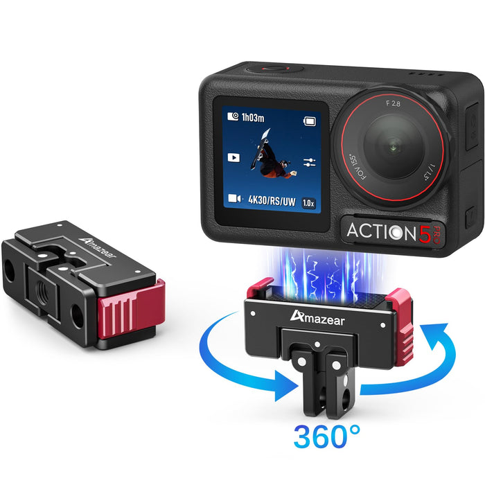 Amazear 360° Rotation Metal Quick-Release Mount for DJI Osmo Action 5 Pro / Xtra Edge - detail 7