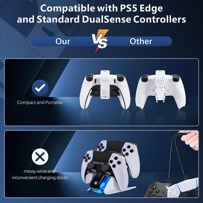 Amazear Controller Battery Pack for PS5 DualSense - White - detail 5