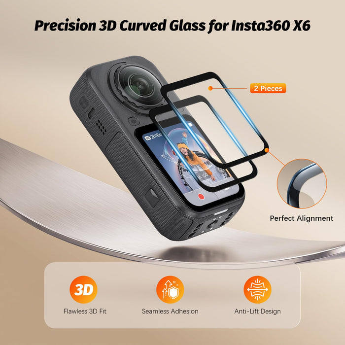 Amazear Tempered Glass Screen Protector for Insta360 X6 - detail 2