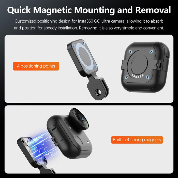 Amazear Quick-Mounting Magnetic Base for Insta360 GO Ultra - detail 5