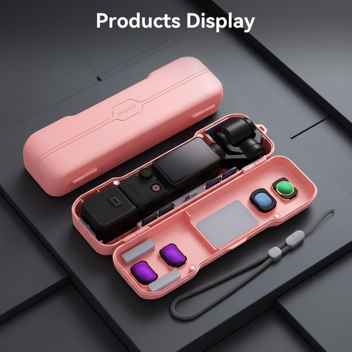 Amazear Portable Protective Case for DJI Osmo Pocket 4/3/Xtra Muse - Light Pink - detail 8