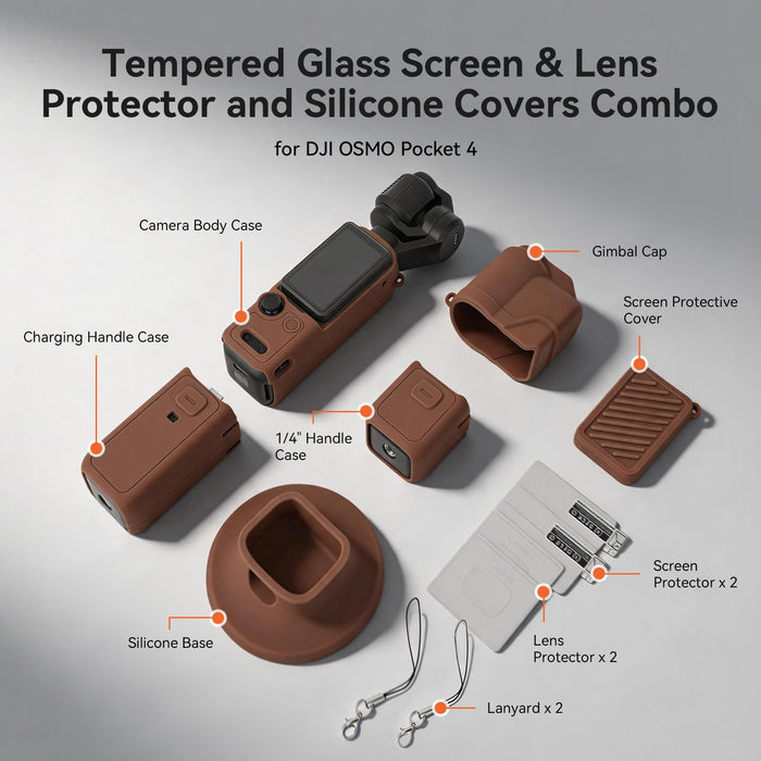 Amazear Silicone Case for DJI Osmo Pocket 4 - Brown - detail 2