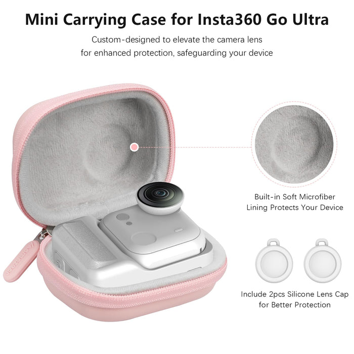Amazear Compact Carrying Case for Insta360 GO Ultra - Pink - detail 2