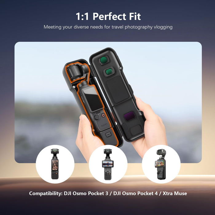 Amazear Portable Protective Case for DJI Osmo Pocket 4/3/Xtra Muse - Black - detail 2