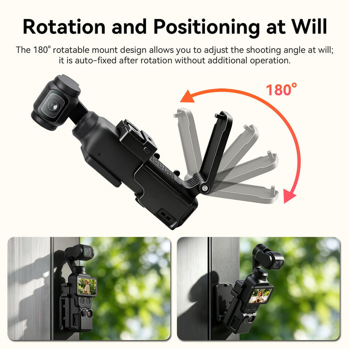 Amazear Magnetic Mount Stand for DJI Osmo Pocket 4P/4/3/Xtra Muse - Black - detail 4