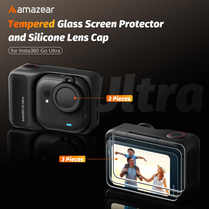 Amazear Screen Protector and Lens Cap Set for Insta360 GO Ultra - Toy504 - detail 2