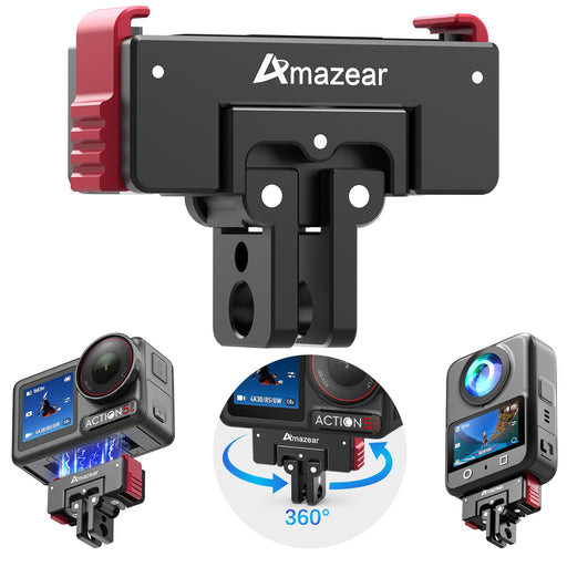 Amazear 360° Rotation Metal Quick-Release Mount for DJI Osmo Action 5 Pro / Xtra Edge - product image