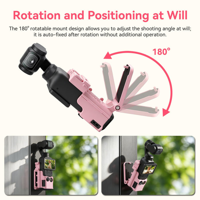 Amazear Magnetic Mount Stand for DJI Osmo Pocket 4P/4/3/Xtra Muse - Light Pink - detail 4
