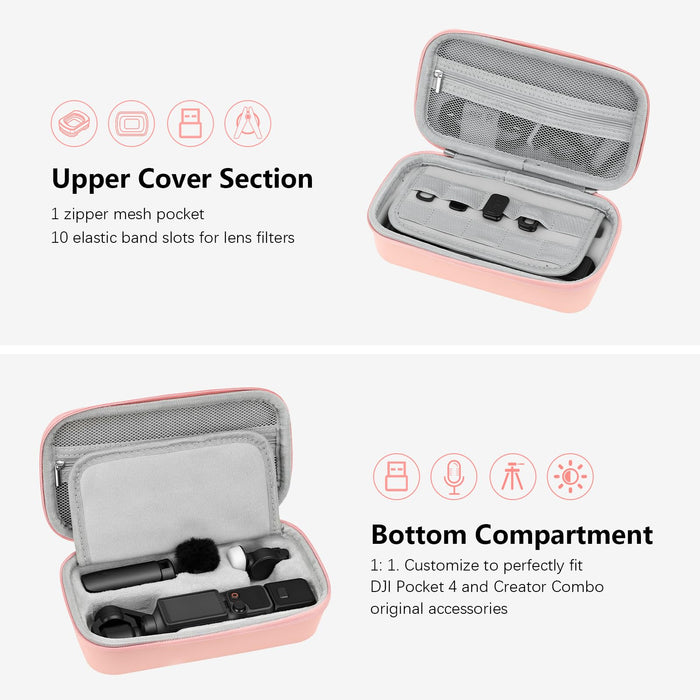 Amazear Portable Carry Case for DJI Osmo Pocket 4 / Xtra Muse - Pink - detail 4