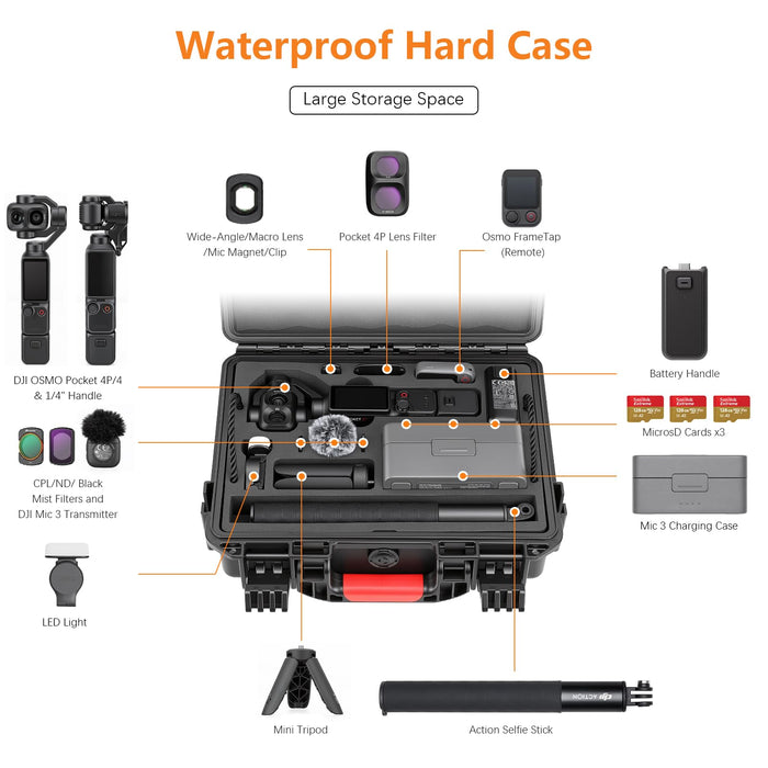 Amazear Hard Case for DJI Osmo Pocket 4P/4/Xtra Muse - detail 2