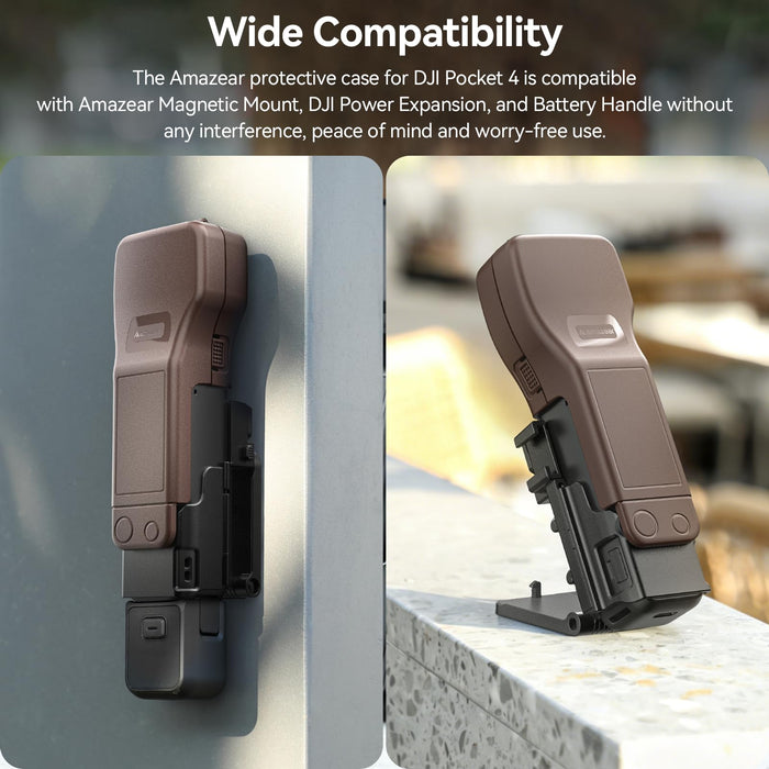 Amazear Gimbal Screen Protective Cover for DJI Osmo Pocket 4/3/Xtra Muse - Brown - detail 5