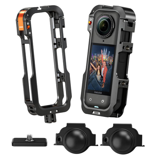 Amazear Aluminum Camera Cage for Insta360 X5 - Toy498 - Black - product image