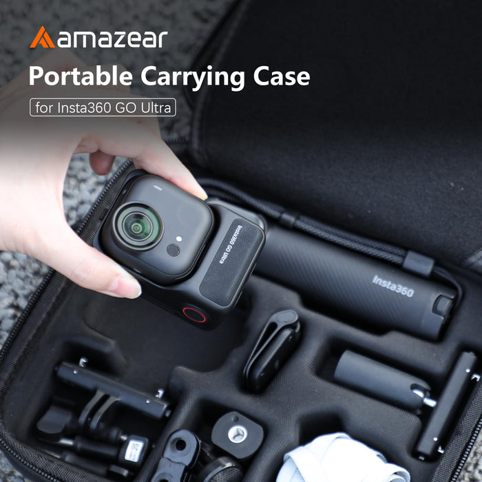 Amazear Travel Carrying Case for Insta360 GO Ultra - Black - detail 2