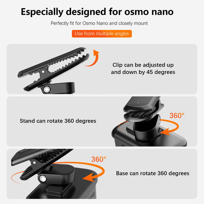 Amazear Backpack Clip Mount for DJI Osmo Nano/Xtra Atto - detail 4