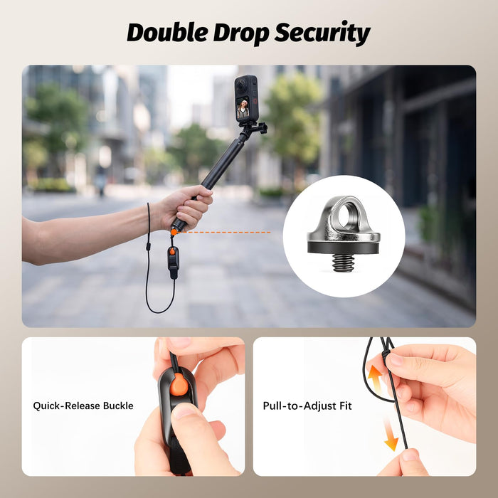 Amazear Screen Protector and Wrist Strap Set for Insta360 X6 - detail 3