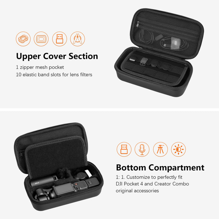 Amazear Portable Carry Case for DJI Osmo Pocket 4 / Xtra Muse - Black - detail 4