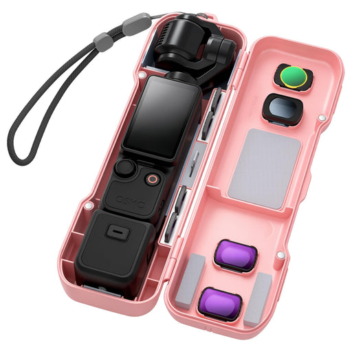 Amazear Portable Protective Case for DJI Osmo Pocket 4/3/Xtra Muse - Light Pink - product image