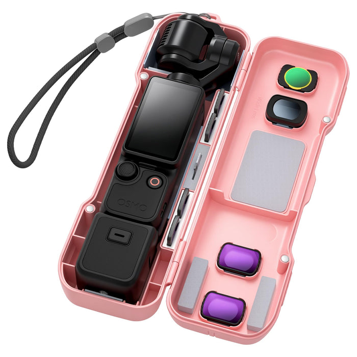 Amazear Portable Protective Case for DJI Osmo Pocket 4/3/Xtra Muse - Light Pink - product image