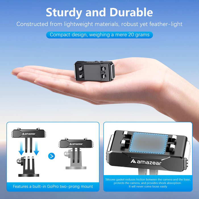 Amazear Magnetic Quick-Release Mount for Insta360 X6 (2 Pack) - detail 3
