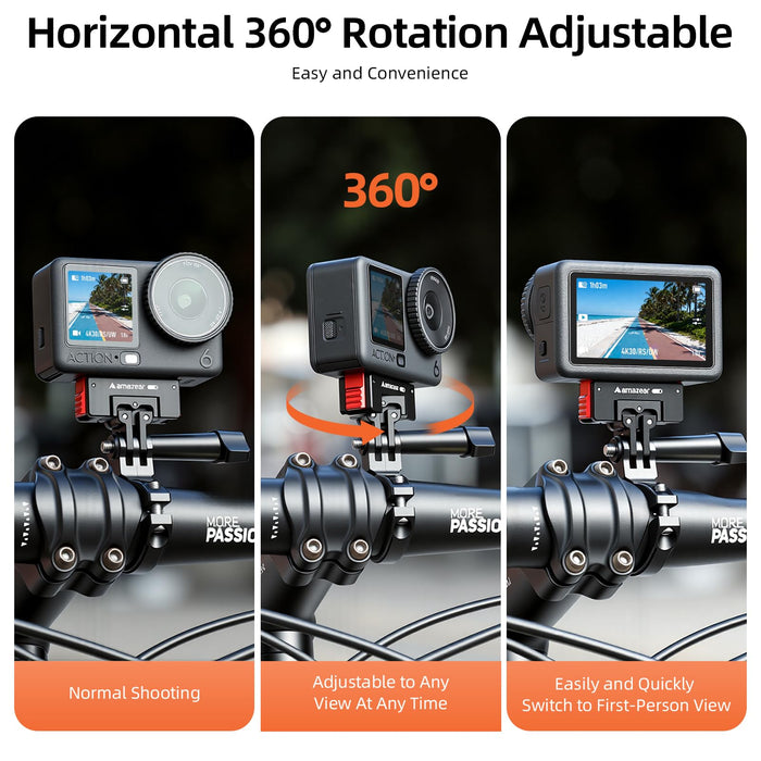 Amazear 360° Rotation Magnetic Quick-Release Mount for DJI Osmo Action 6 / NANO / Xtra - detail 3