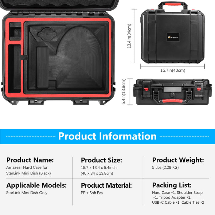 Amazear Protective Hard Case for Starlink Mini - detail 6