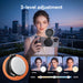 Amazear Phone Camera Grip with Selfie Stick, Tripod and Fill Light - Black - detail 5