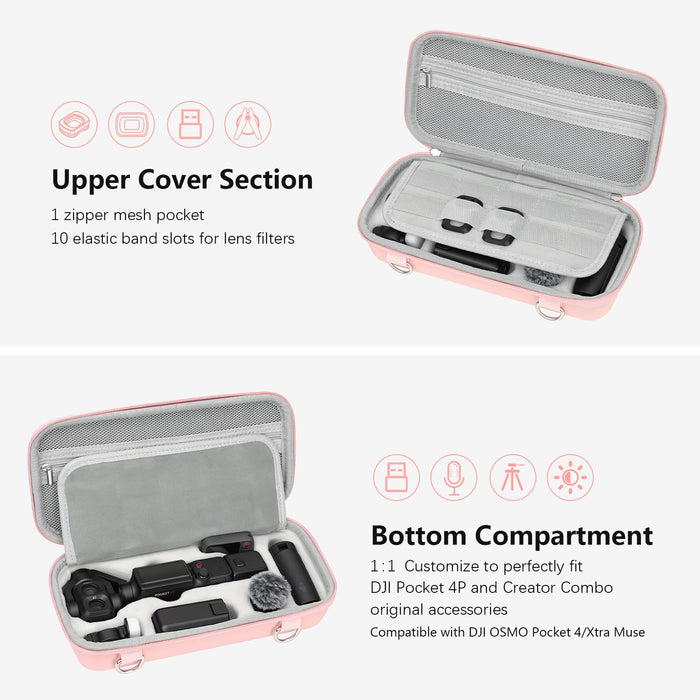 Amazear Carry Case for DJI Osmo Pocket 4P - Pink - detail 3