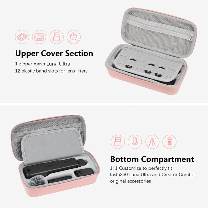 Amazear Carrying Case for Insta360 Luna Ultra / Pro - Pink - detail 4