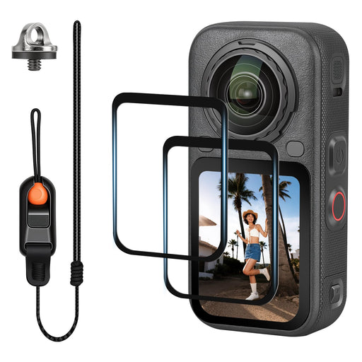 Amazear Screen Protector and Wrist Strap Set for Insta360 X6 - product image