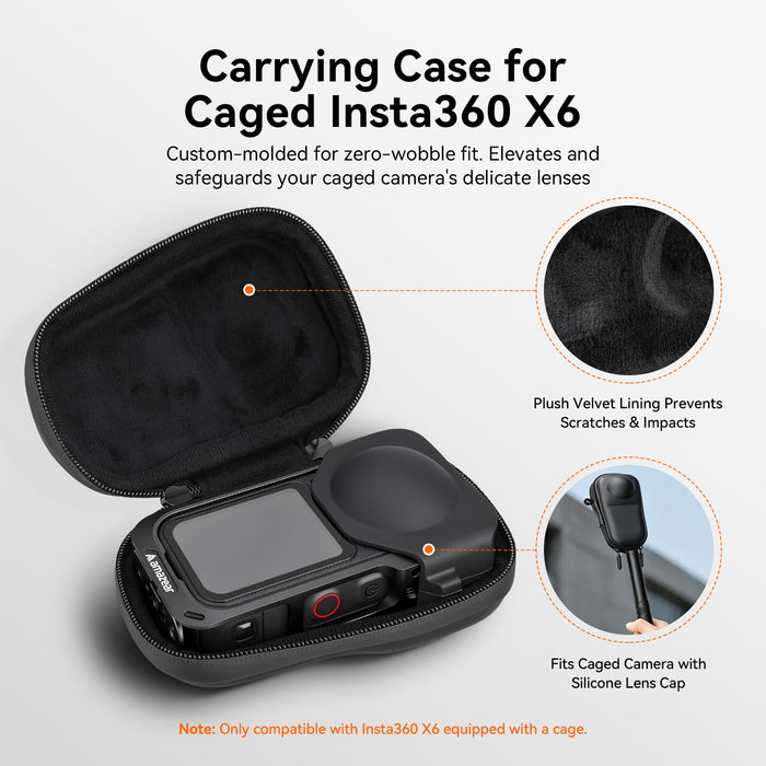 Amazear Hard Carrying Case for Insta360 X6 with Cage Only - detail 4