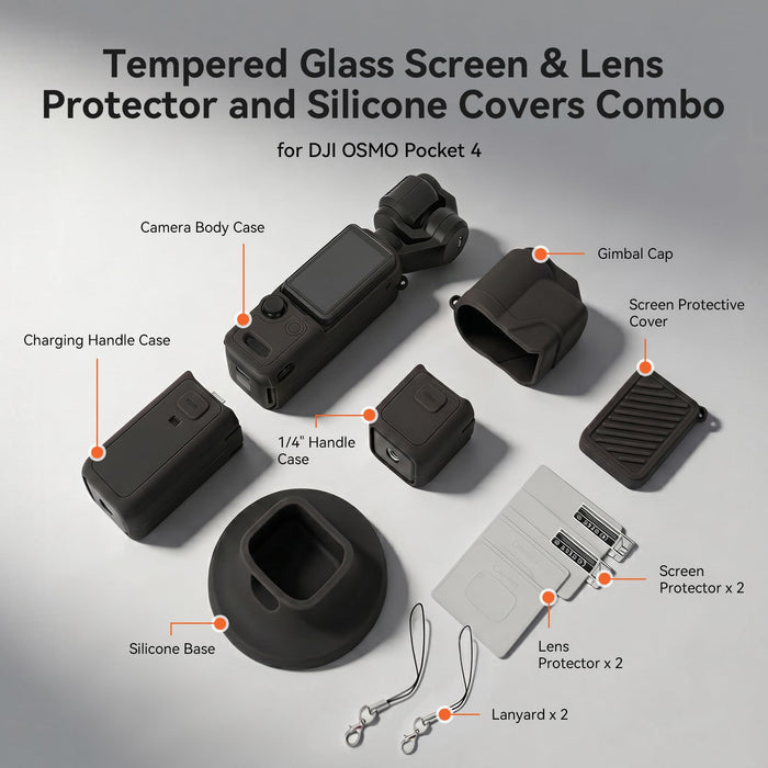 Amazear Silicone Case for DJI Osmo Pocket 4 - Black - detail 2