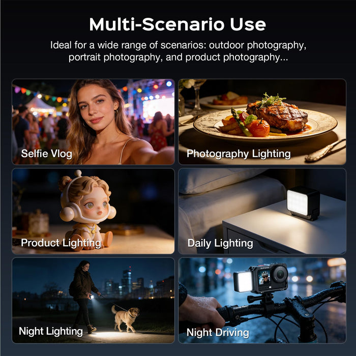 Amazear Magnetic LED Video Light for DJI Osmo Action 6 - detail 4