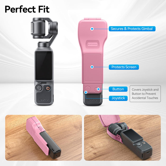Amazear Gimbal and Screen Cover for DJI Osmo Pocket 4/3 - Pink - detail 2