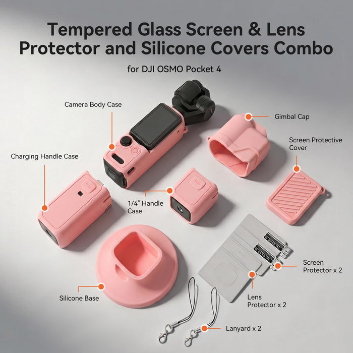 Amazear Silicone Case for DJI Osmo Pocket 4 - Pink - detail 2