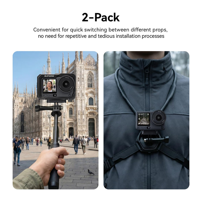 Amazear Magnetic Mount for DJI Osmo Action 6 & NANO (2 Pack) - detail 4
