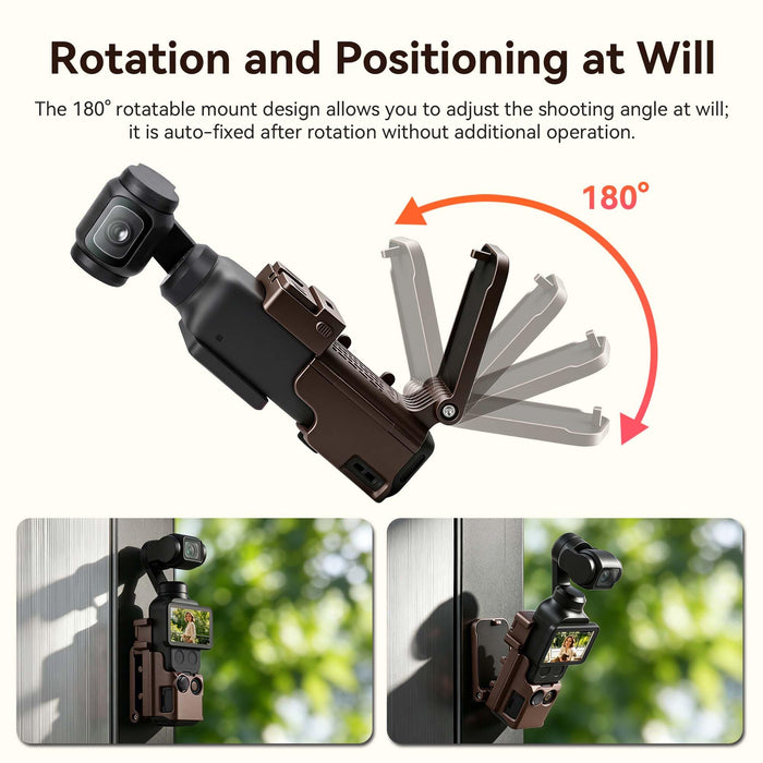 Amazear Magnetic Mount Stand for DJI Osmo Pocket 4P/4/3/Xtra Muse - Brown - detail 4
